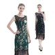 Women's Sequined Mesh Sleeveless Peacock Dress - EX-STOCK CANADA