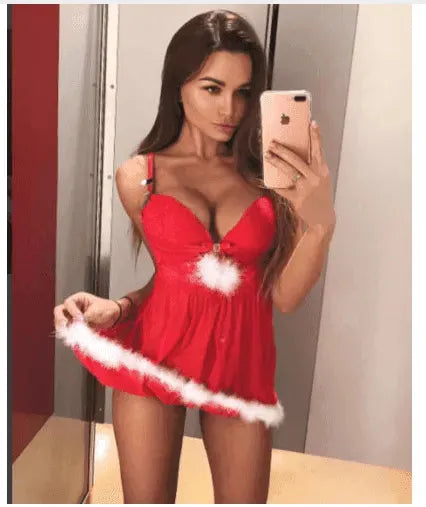 Women's Sexy Lingerie Sling Christmas Holiday Costume Set - EX-STOCK CANADA