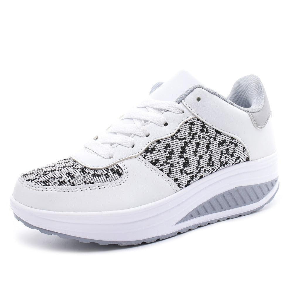 Women's Shoes, Flying Woven Leather Shoes, Sports Platform Shoes, Student Platform Shoes - EX-STOCK CANADA