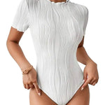 Women's Short-sleeved Corrugated Texture Jumpsuit - EX-STOCK CANADA