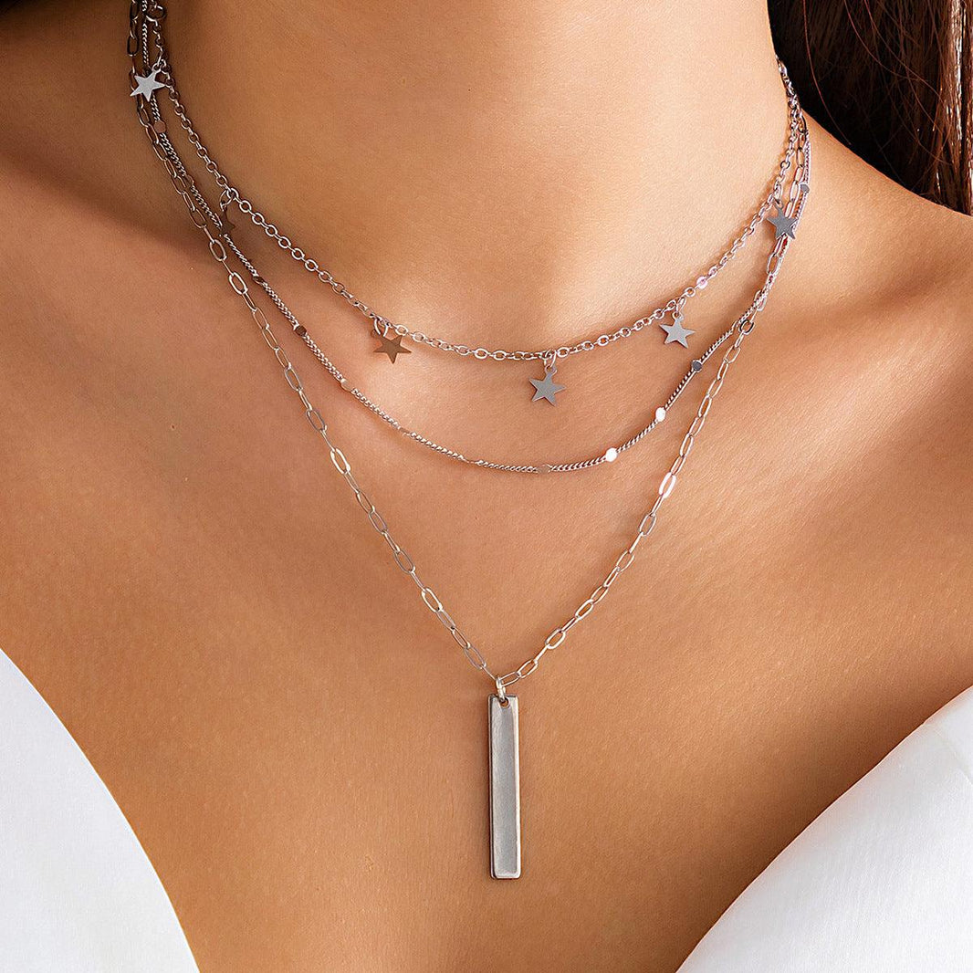 Women's Simple Slim Chain Multi-layer Imitation Pearl Necklace - EX-STOCK CANADA