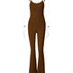 Women's Slim-fit Solid Color Suspender Jumpsuit - EX-STOCK CANADA