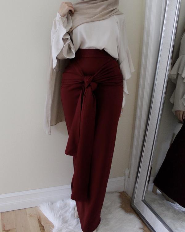 Women's Solid Color Arab Hip Skirt - EX-STOCK CANADA