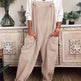 Women's Solid Color Casual Pocket Lace-up Adjustable Jumpsuit - EX-STOCK CANADA
