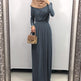 Women's Solid Color Middle Eastern Arab Long Dress - EX-STOCK CANADA