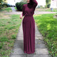 Women's Solid Color Middle Eastern Arab Long Dress - EX-STOCK CANADA