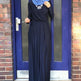 Women's Solid Color Middle Eastern Arab Long Dress - EX-STOCK CANADA