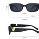 Women's Square Hip Hop Jelly Sunglasses - EX-STOCK CANADA