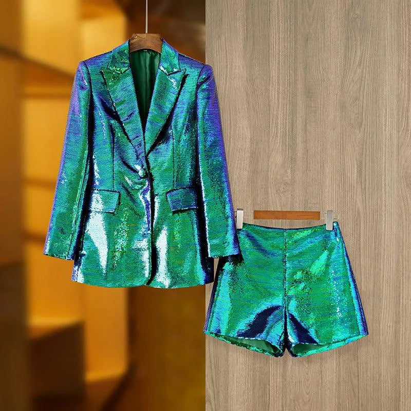 Women's Suit Coat Shorts and Blazer Fashion Suit Two-piece Suit - EX-STOCK CANADA