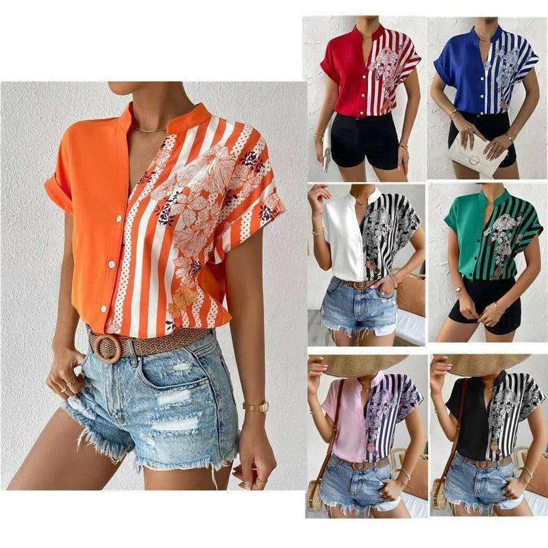 Women's Summer Button Cardigan Short Sleeve Shirt - EX-STOCK CANADA