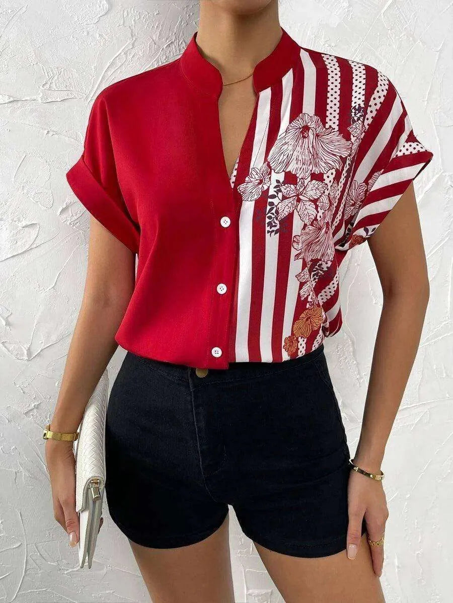 Women's Summer Button Cardigan Short Sleeve Shirt - EX-STOCK CANADA