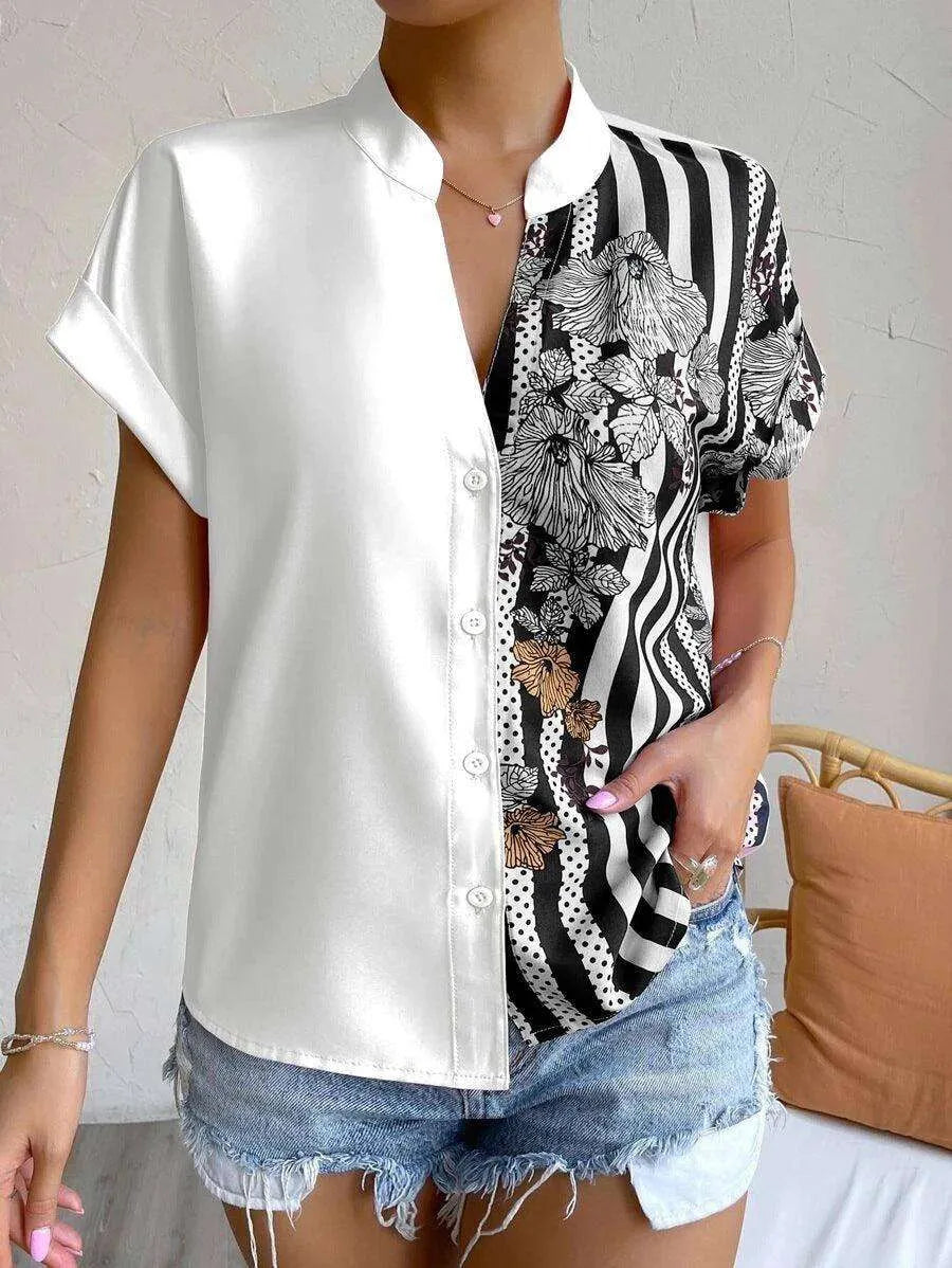 Women's Summer Button Cardigan Short Sleeve Shirt - EX-STOCK CANADA