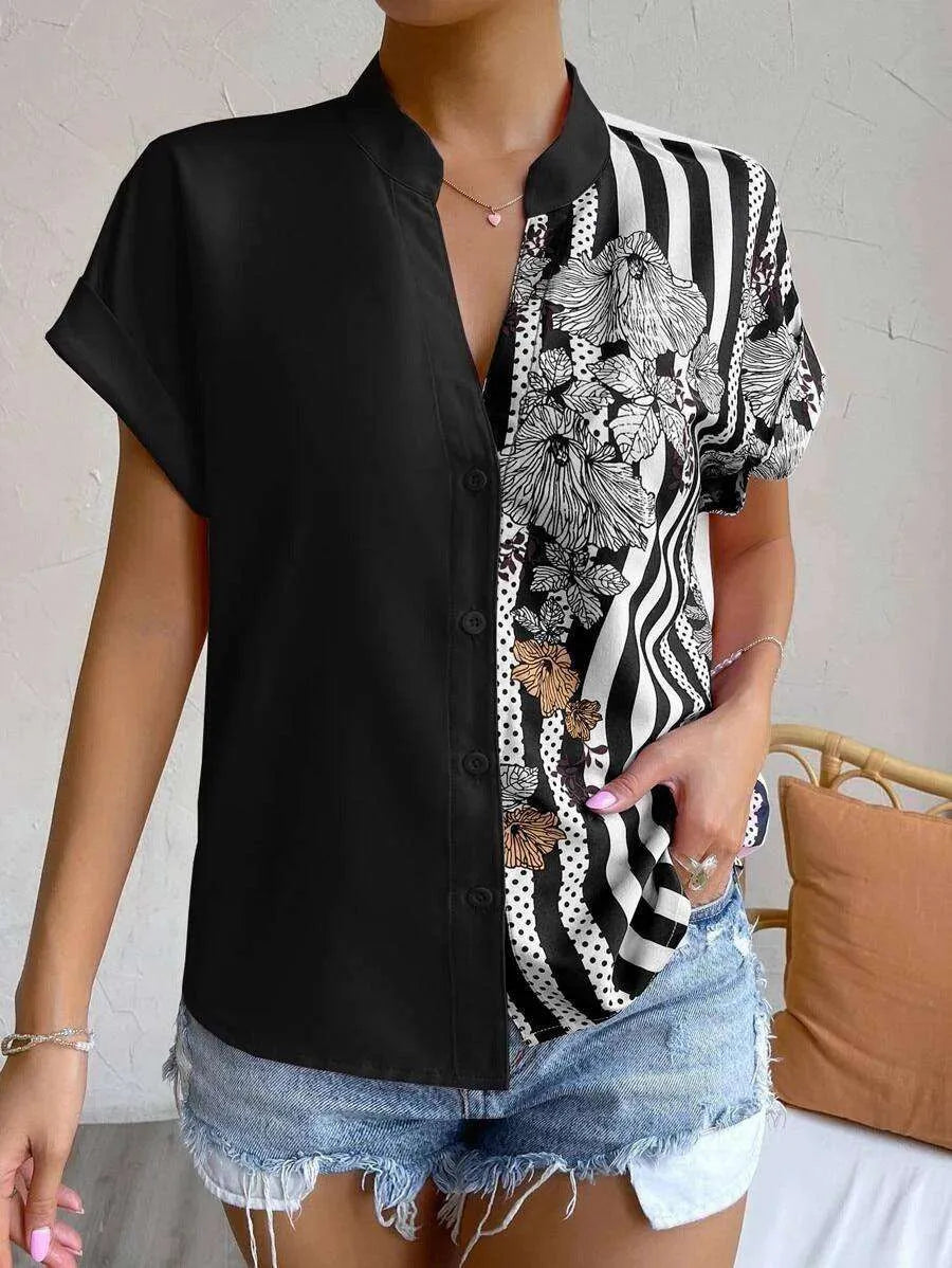 Women's Summer Button Cardigan Short Sleeve Shirt - EX-STOCK CANADA