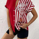 Women's Summer Button Cardigan Short Sleeve Shirt - EX-STOCK CANADA