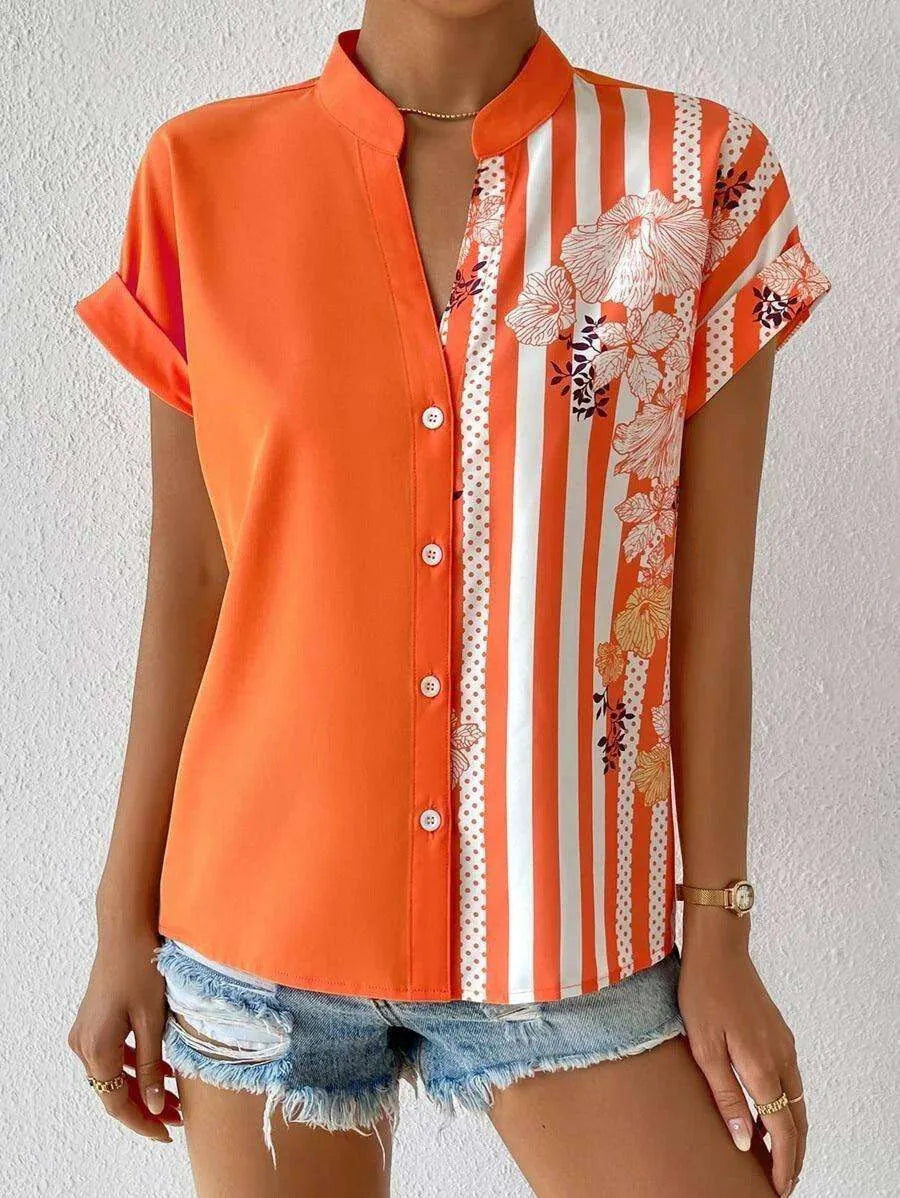 Women's Summer Button Cardigan Short Sleeve Shirt - EX-STOCK CANADA