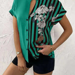 Women's Summer Button Cardigan Short Sleeve Shirt - EX-STOCK CANADA