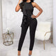 Women's Summer Casual Pure Color Ruffles Sleeveless Jumpsuit - EX-STOCK CANADA