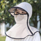 Women's Summer Wide Brim Biking Face-covering Mask Sun Protection Hat - EX-STOCK CANADA