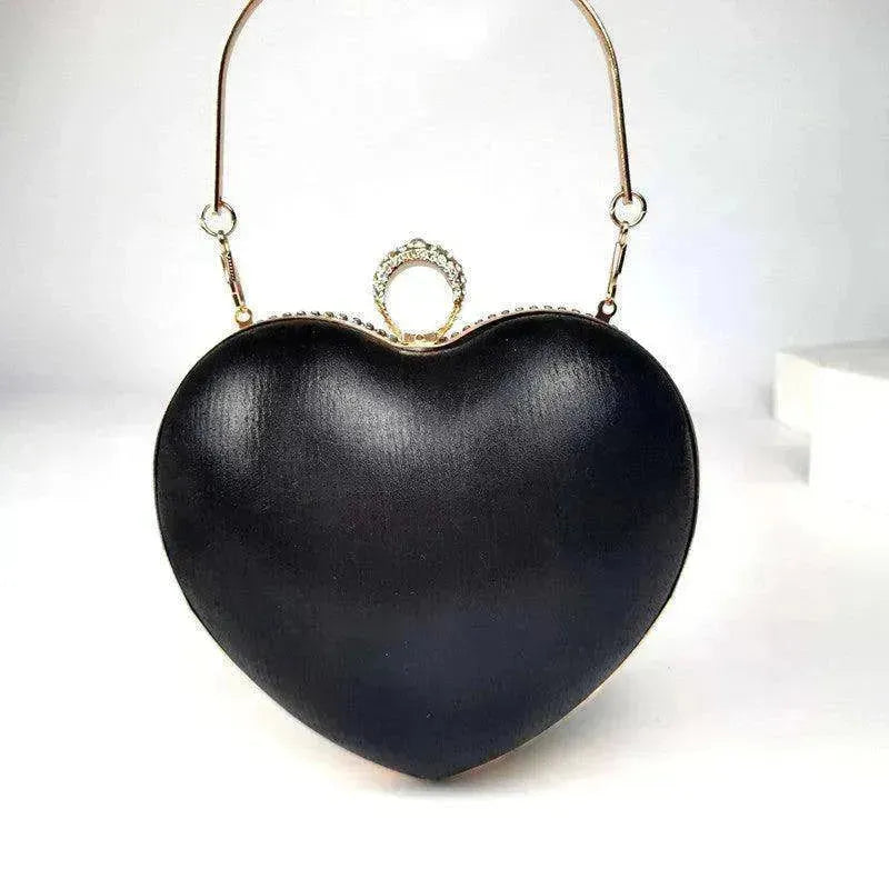 Women's Tassel Heart Shape Inlaid Diamond Handbag - EX-STOCK CANADA