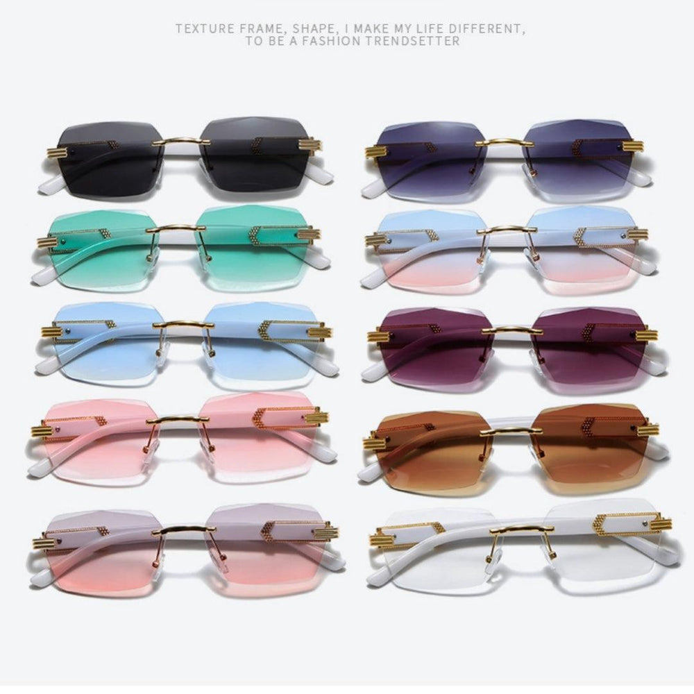 Women's Trimming Ocean Lens Rimless Sunglasses - EX-STOCK CANADA