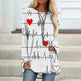 Women's Valentine's Day Love Print Long Sleeve T-shirt - EX-STOCK CANADA