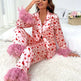 Women's Valentine's Day Sweet Loving Heart Printed Casual Suit Pajamas - EX-STOCK CANADA