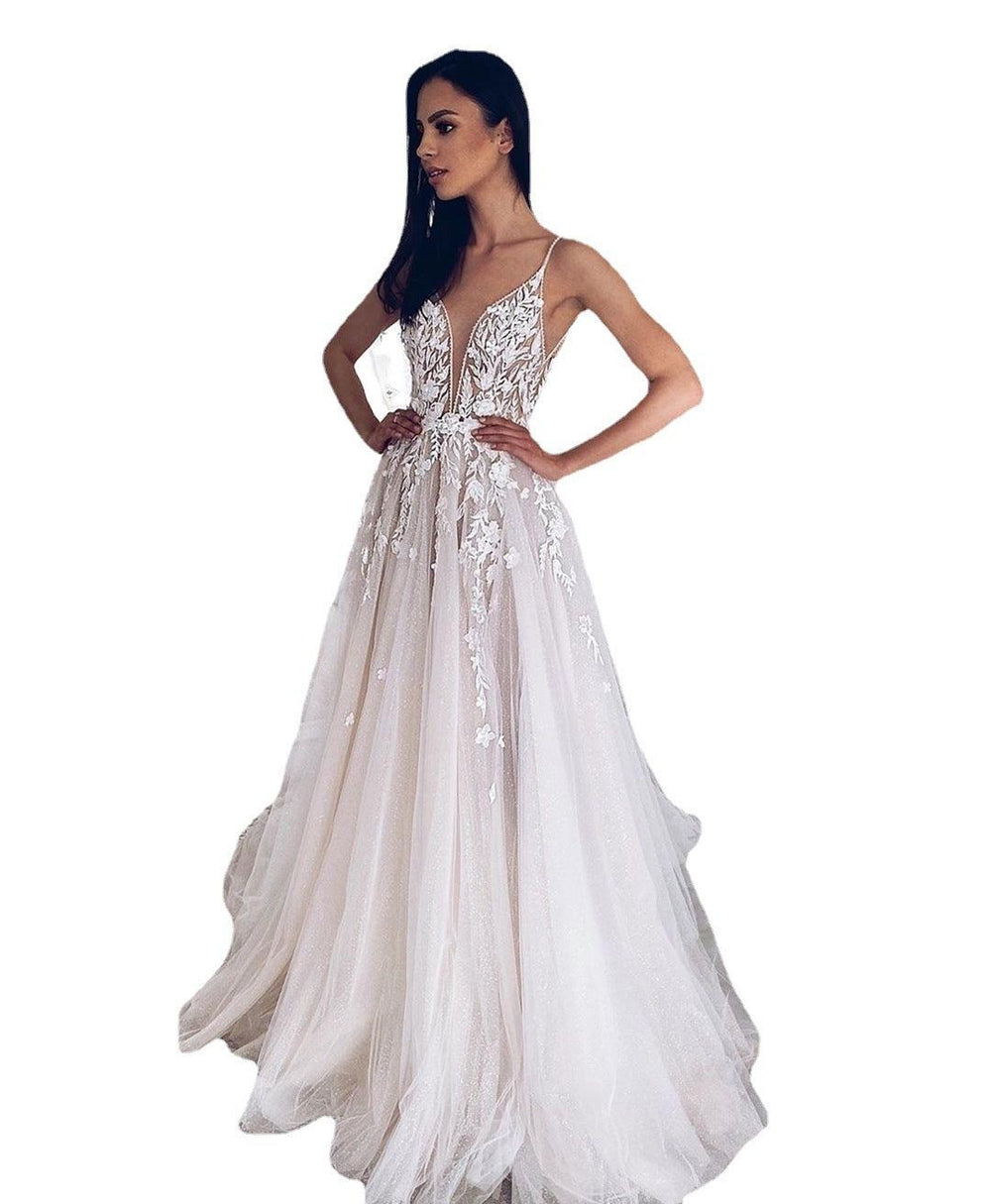 Women's White Evening Gown Wedding Dress - EX-STOCK CANADA