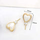 Women's White Shell Pendant Ear Rings - EX-STOCK CANADA