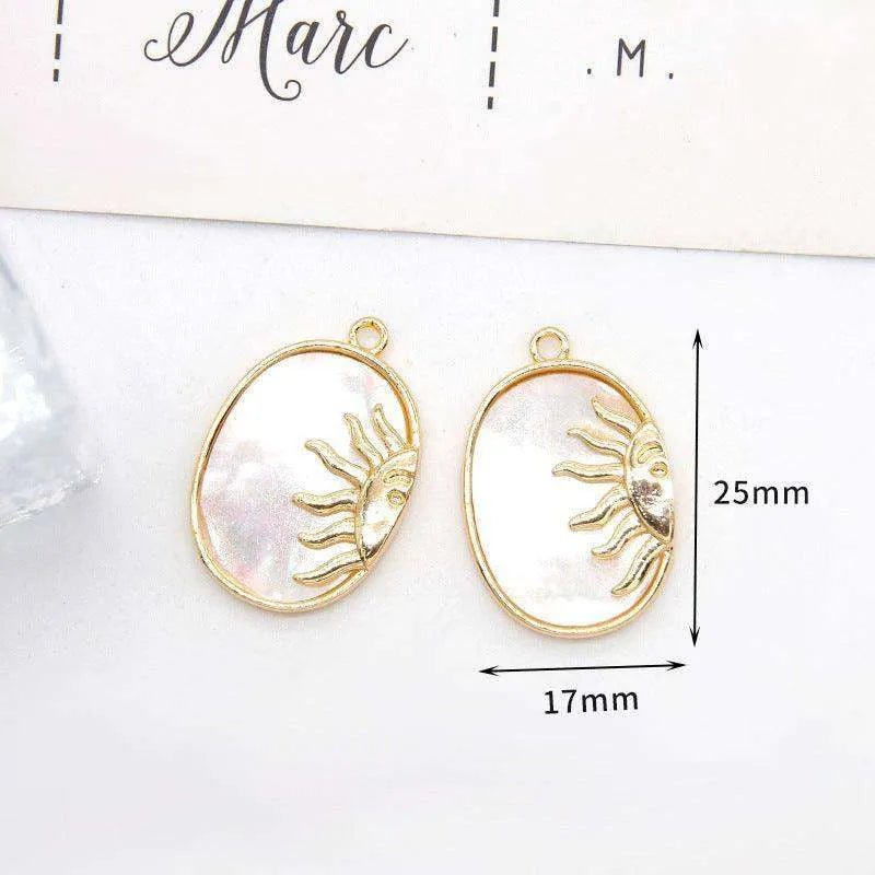 Women's White Shell Pendant Ear Rings - EX-STOCK CANADA