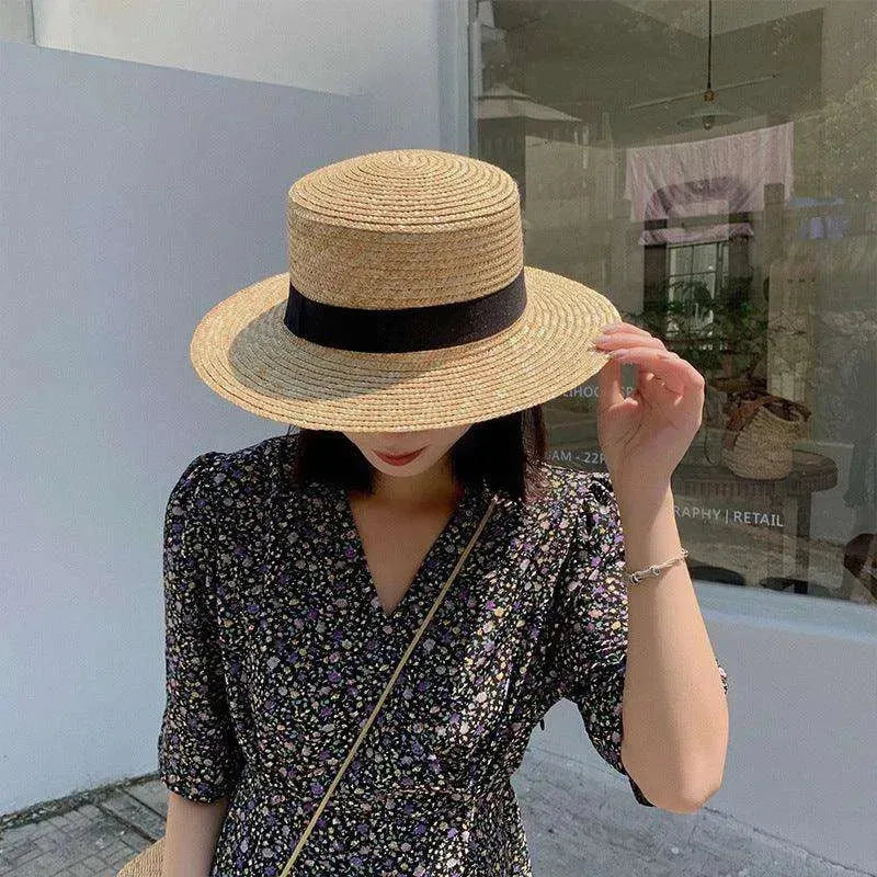 Women's Woven Raffia Straw Sunshade Hat - EX-STOCK CANADA