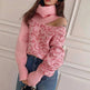 Women Turtleneck One Shoulder Knitted Sweaters - EX-STOCK CANADA