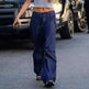 Women Vintage Street Cargo Jeans Casual Wide Leg Pants - EX-STOCK CANADA