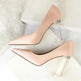 Womens Pumps Shoes Stiletto Satin Transparent Block High Heels - EX-STOCK CANADA