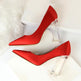 Womens Pumps Shoes Stiletto Satin Transparent Block High Heels - EX-STOCK CANADA