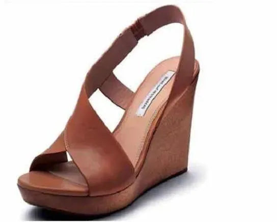 Womens Sandals Shoes Wedge Heels Slingback Peep Toe - EX-STOCK CANADA