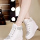 Womens Sneakers Shoes High Top Wedge Platform Heels Rhinestone - EX-STOCK CANADA