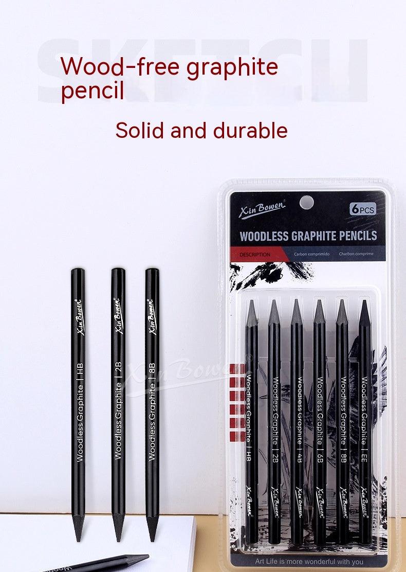Wood-free Graphite Full Lead Sketching Pencil 6 PCs Suit For Art - EX-STOCK CANADA