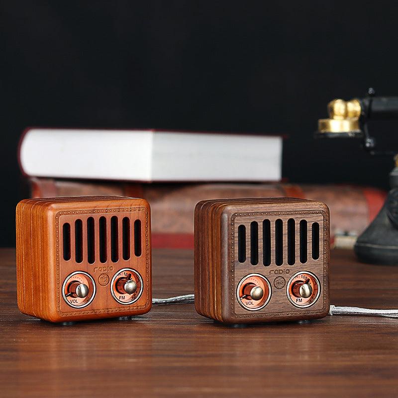 Wooden Bluetooth Speakers Retro Solid Wooden Audio With Radio Card - EX-STOCK CANADA