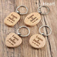 Wooden Engraved Lettering Name Pendant Keychain - EX-STOCK CANADA