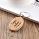 Wooden Engraved Lettering Name Pendant Keychain - EX-STOCK CANADA