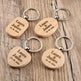 Wooden Engraved Lettering Name Pendant Keychain - EX-STOCK CANADA