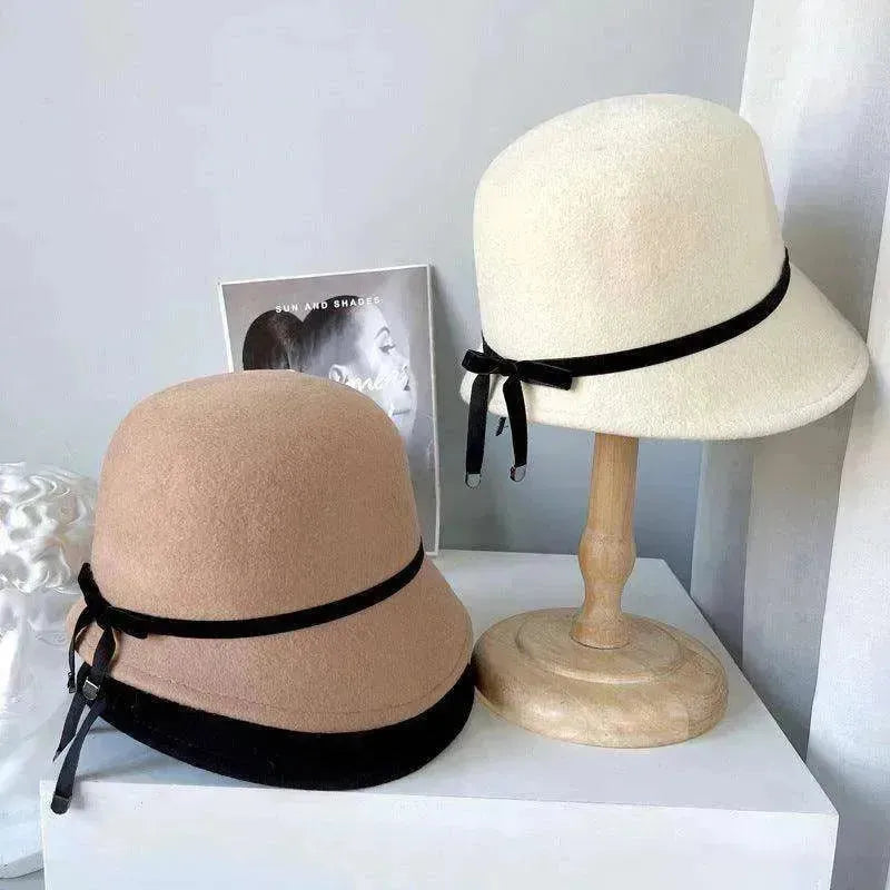 Wool Felt Hats Fine Bow Ladies - EX-STOCK CANADA