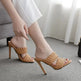 Woven European and American Stiletto High Heel Slippers - EX-STOCK CANADA