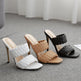 Woven European and American Stiletto High Heel Slippers - EX-STOCK CANADA