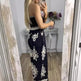 Wrapped Chest Printed Jumpsuit, High Waisted Casual Pants For Women - EX-STOCK CANADA