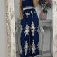 Wrapped Chest Printed Jumpsuit, High Waisted Casual Pants For Women - EX-STOCK CANADA