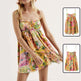 Y2K Flowers Print Suspender Dress Summer Fashion Ruffled Holiday Beach Short Dresses Womens Clothing - EX-STOCK CANADA