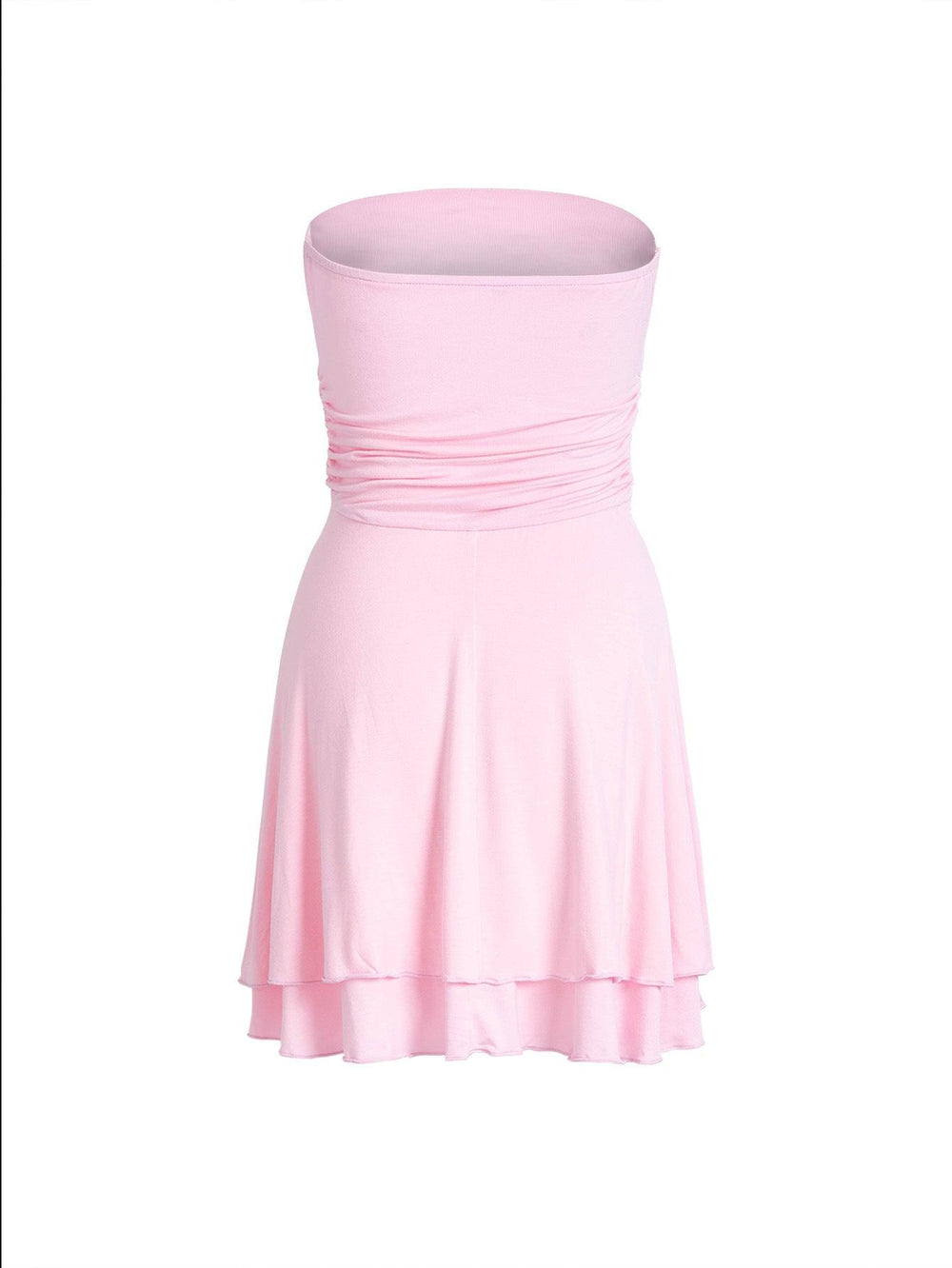 Y2K Tube-top Short Dress Summer Sexy Pleated Tight Dresses For Womens Clothing - EX-STOCK CANADA