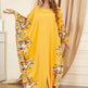 Yellow Bat Sleeve Plus Size Buba Abaya Middle East Women Dress - EX-STOCK CANADA