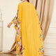 Yellow Bat Sleeve Plus Size Buba Abaya Middle East Women Dress - EX-STOCK CANADA